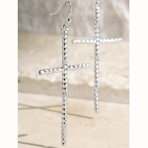 Luminous Brass Cross Earrings 🚨LOW STOCK